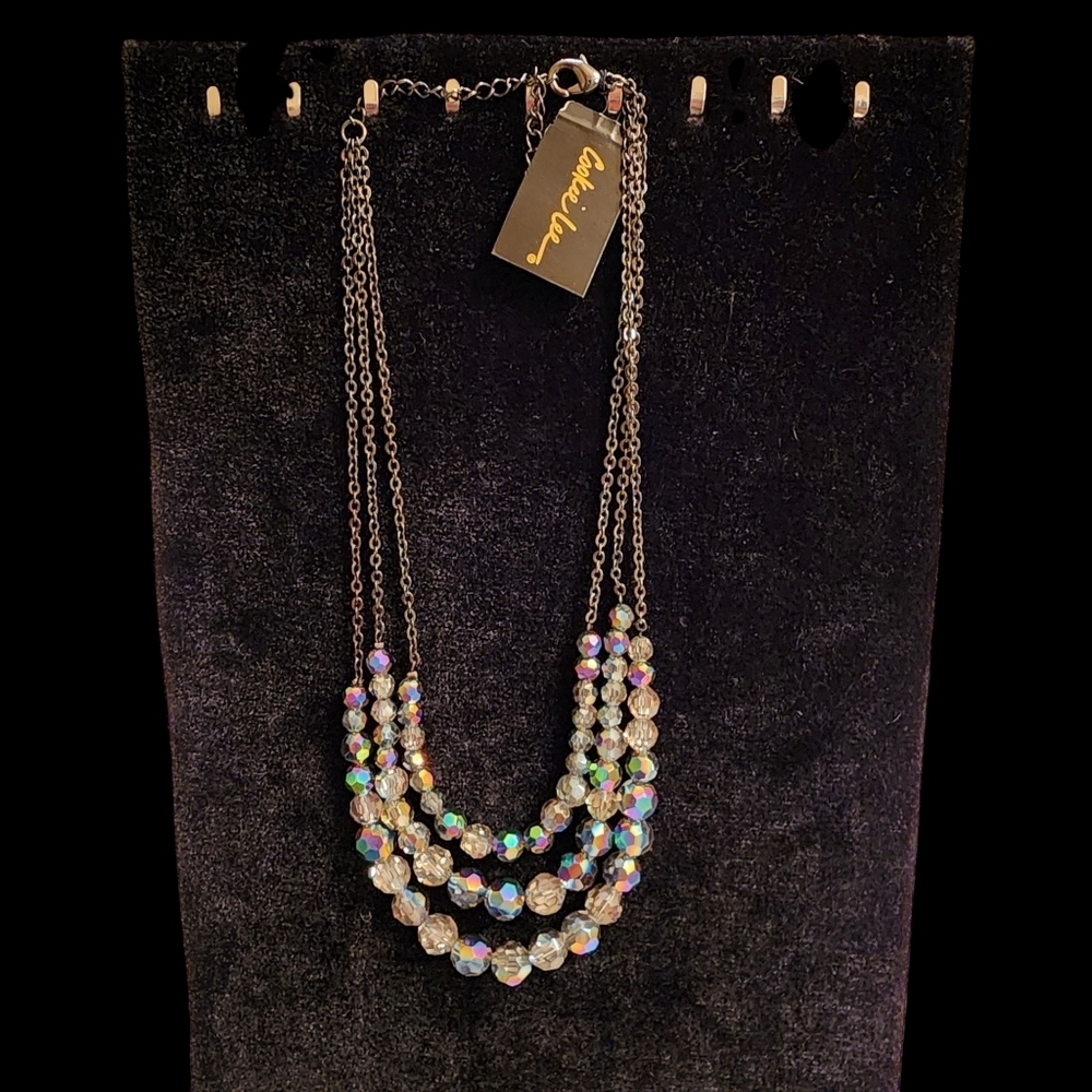 Cookie Lee Iridescent Multi-Strand Necklace NWT